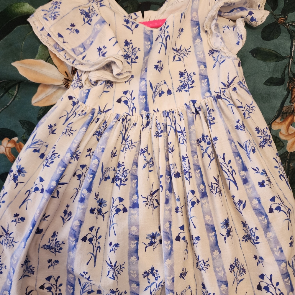 Next Blue and White Floral Kids Dress